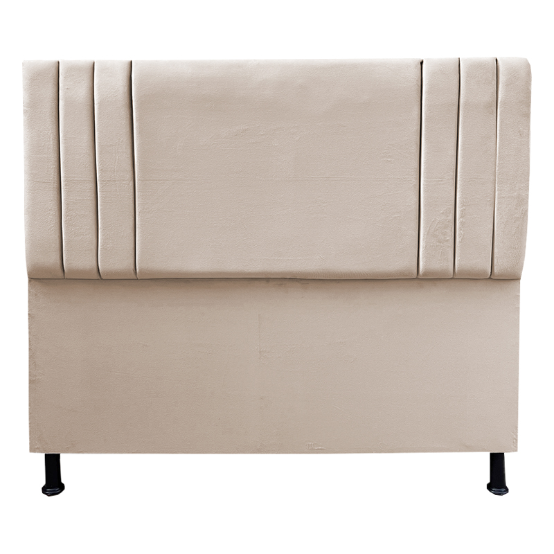 Cabeceira Luna para Cama Box Casal 140 CM Suede Bege