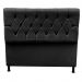 Cabeceira Paris Capitone para Cama Box Casal 140 CM Suede Preto