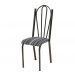 Cadeira Tubular Cromo Preto 021 Assento Preto Listrado