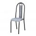 Cadeira Tubular Cromo Preto 058 Assento Grafiato