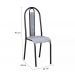 Cadeira Tubular Cromo Preto 058 Assento Grafiato