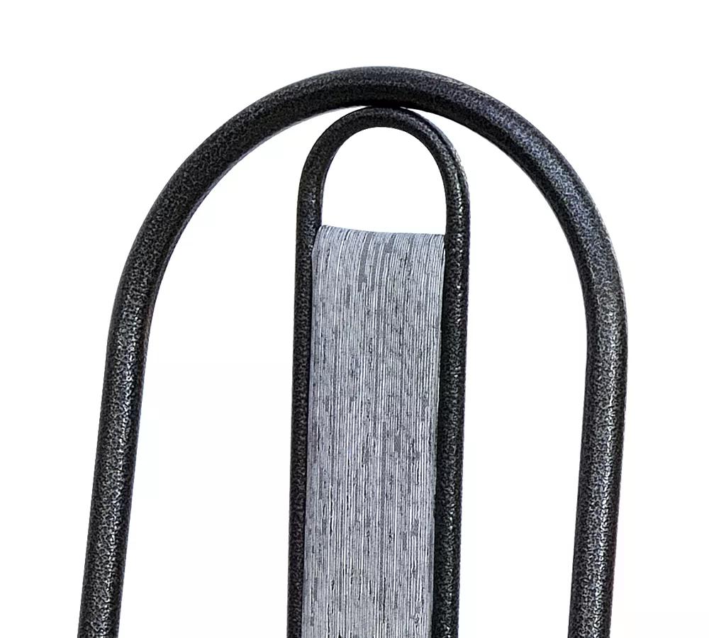 Cadeira Tubular Cromo Preto 058 Assento Grafiato