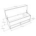 Calçadeira Bau Marry com Sapateira para cama Box de Casal Castanho Suede Marrom