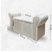 Conjunto Cabeceira e Recamier Bella Capitonê para Cama Box Casal 140 CM Suede Bege