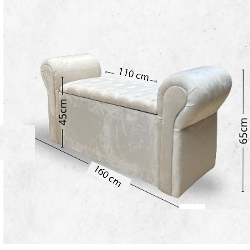 Conjunto Cabeceira e Recamier Bella Capitonê para Cama Box Casal 140 CM Suede Bege