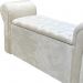 Conjunto Cabeceira e Recamier Bella Capitonê para Cama Box Casal 140 CM Suede Bege