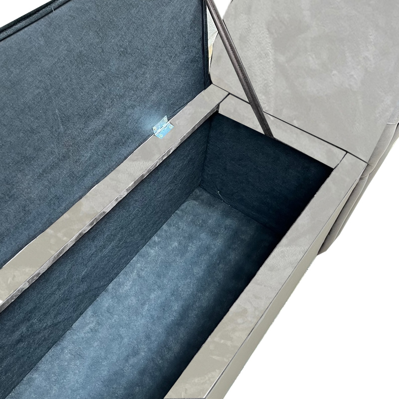 Conjunto Cabeceira e Recamier Bella Capitonê para Cama Box Casal 140 CM Suede Bege