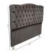 Conjunto Cabeceira e Recamier Bella Capitonê para Cama Box Casal 160 CM Suede Marrom
