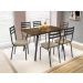 Conjunto De Mesa Lotus 136cm Preta Com 06 Cadeiras 118 Rattan