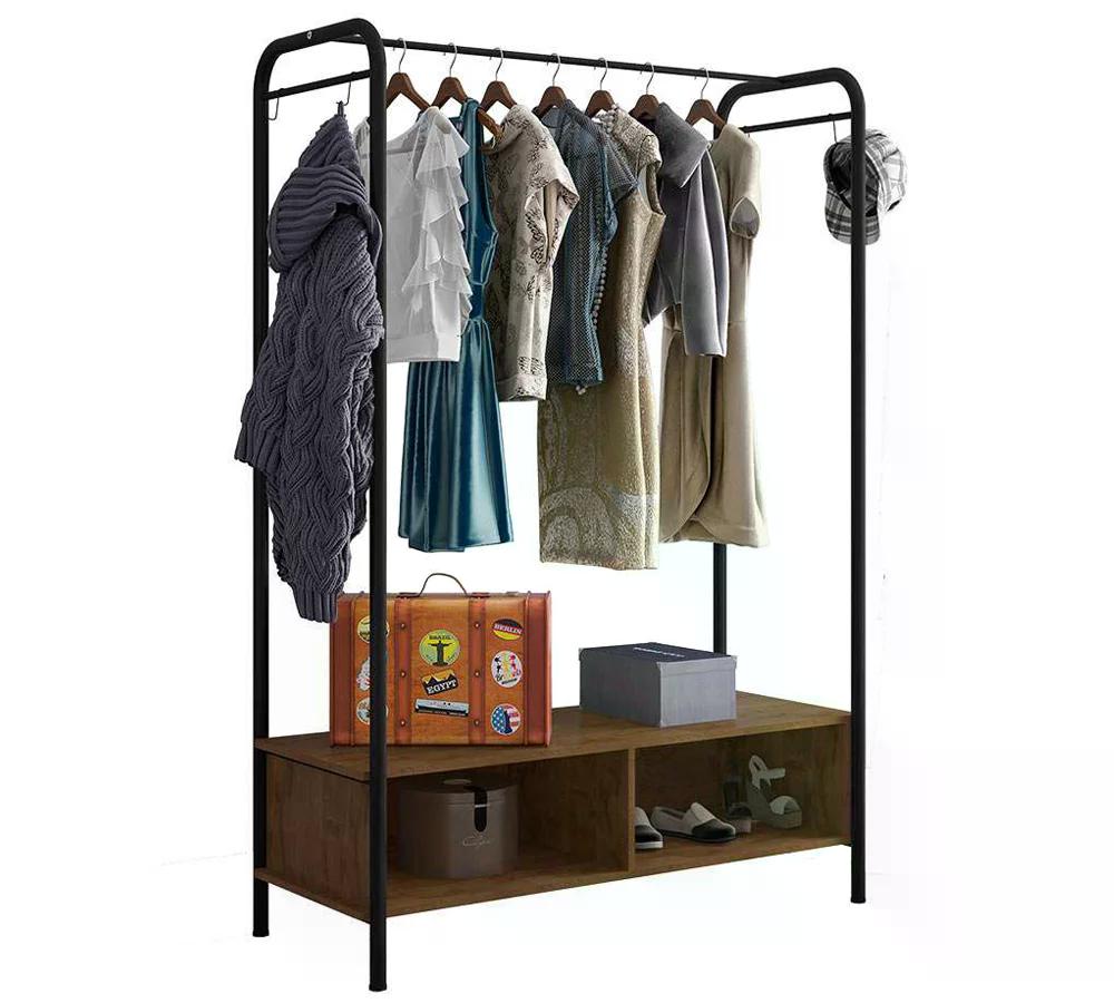 Guarda Roupa Closet Milão 9017 Preto/Demolição Fosco
