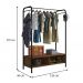 Guarda Roupa Closet Milão 9017 Preto/Demolição Fosco