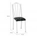 Kit 04 Cadeiras Tubular Branca 021 Assento Preto Florido