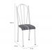 Kit 04 Cadeiras Tubular Branca 021 Assento Preto Listrado