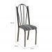 Kit 04 Cadeiras Tubular Cromo Preto 021 Assento Preto Listrado