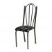 Kit 05 Cadeiras Tubular Cromo Preto 021 Assento Preto Florido