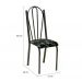 Kit 05 Cadeiras Tubular Cromo Preto 021 Assento Preto Florido