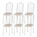 Kit 06 Cadeiras Tubular Branca 021 Assento Rattan