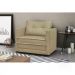 Poltrona Cama Londres Suede Bege