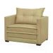 Poltrona Cama Londres Suede Marfim