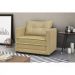 Poltrona Cama Londres Suede Marfim