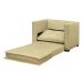 Poltrona Cama Londres Suede Marfim