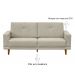 Sofá 02 Lugares Capri 145cm Linho Areia