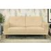 Sofá 03 Lugares Capri 180cm Suede Marfim