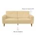 Sofá 03 Lugares Capri 180cm Suede Marfim