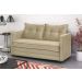 Sofá Cama 02 Lugares Londres Suede Bege