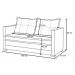 Sofá Cama 02 Lugares Londres Suede Bege