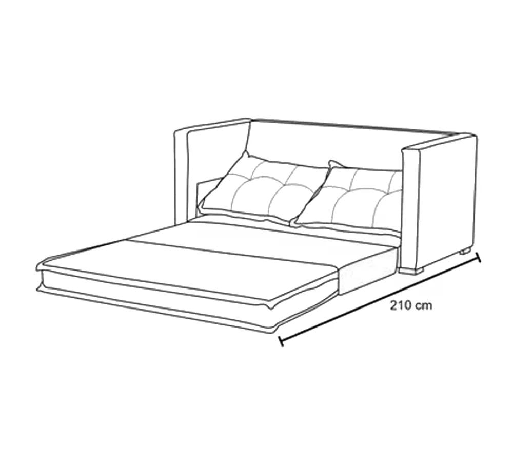 Sofá Cama 02 Lugares Londres Suede Bege