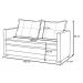 Sofá Cama 02 Lugares Londres Suede Cinza