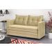 Sofá Cama 02 Lugares Londres Suede Marfim
