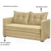 Sofá Cama 02 Lugares Londres Suede Marfim