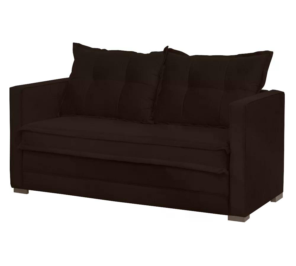 Sofá Cama 02 Lugares Londres Suede Tabaco