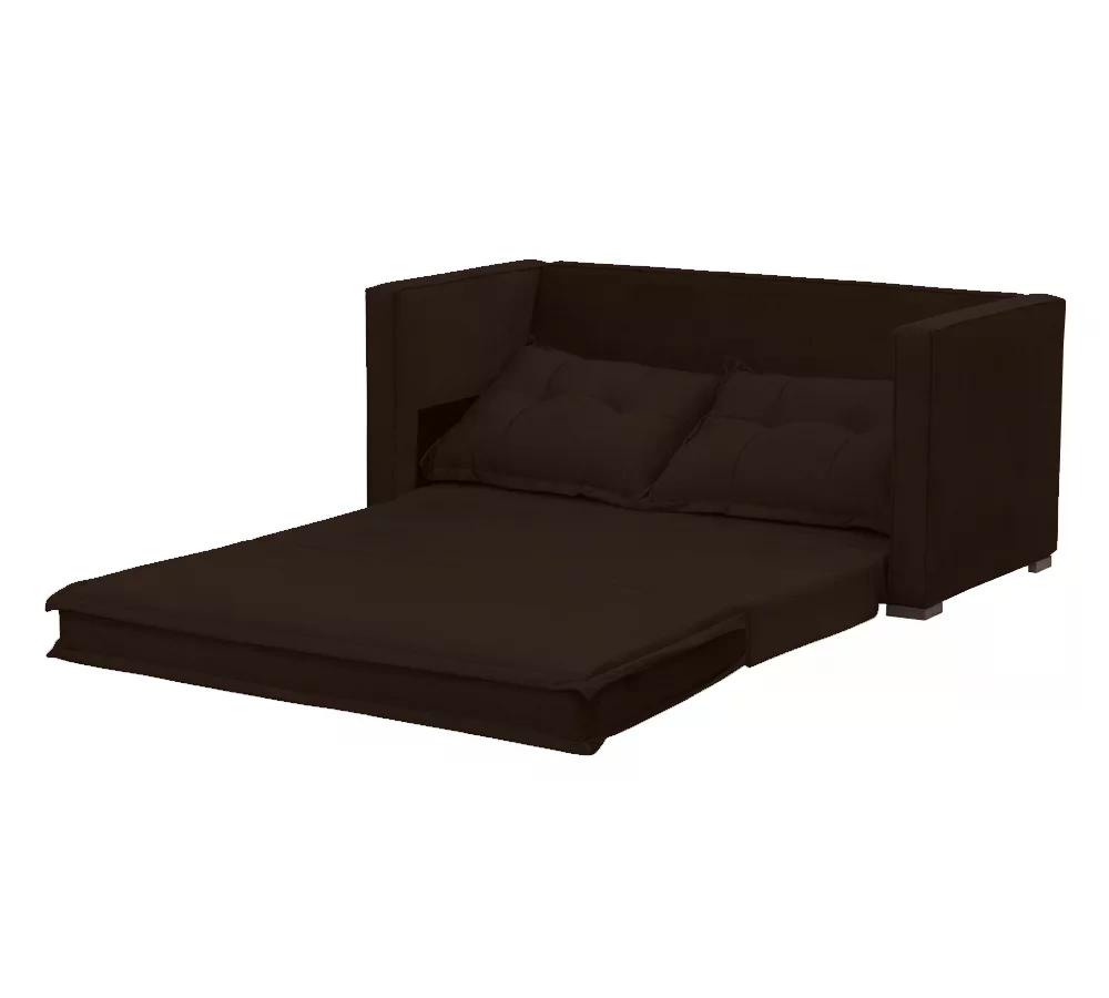 Sofá Cama 02 Lugares Londres Suede Tabaco