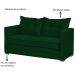 Sofá Cama 02 Lugares Londres Suede Verde