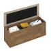 Calçadeira Bau Megh para cama Box de Casal Castanho Suede Bege