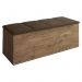 Calçadeira Bau Megh para cama Box de Casal Castanho Suede Marrom