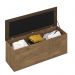 Calçadeira Bau Megh para cama Box de Casal Castanho Suede Marrom