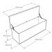 Calçadeira Bau Megh para cama Box de Casal Castanho Suede Preto