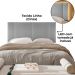  Cabeceira Modulada Casal 140 cm Com Led Linho Cinza Milani Store