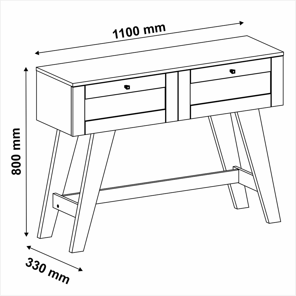 Aparador 2 Portas 110 cm Sala Estar 4637 Carvalho ARLY