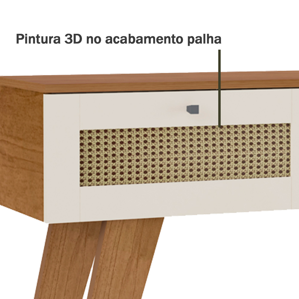 Aparador 2 Portas 110 cm Sala Estar 4674 Cinamomo Off White ARLY