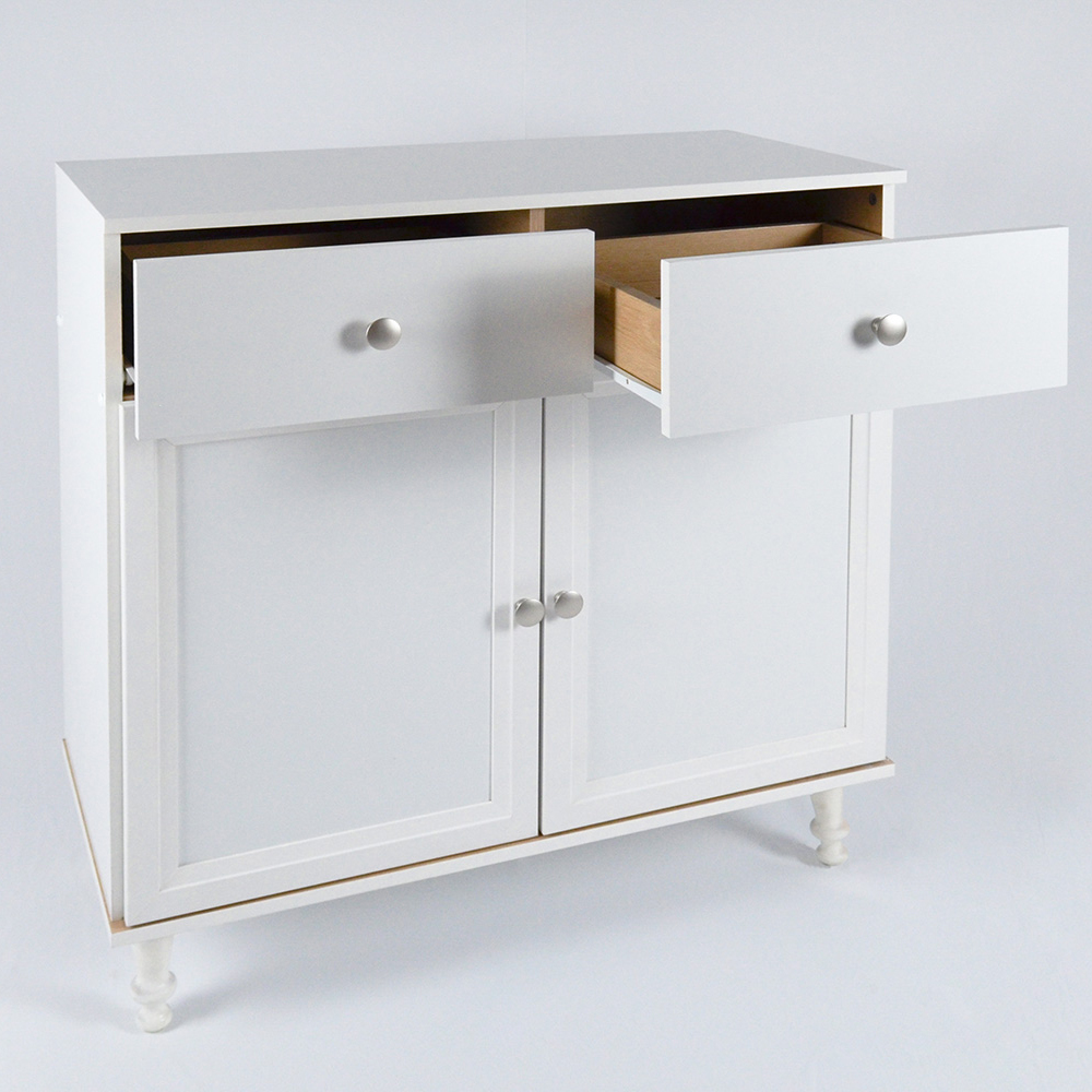 Aparador 2 Portas 2 Gavetas 80 cm R629 Branco Dtall