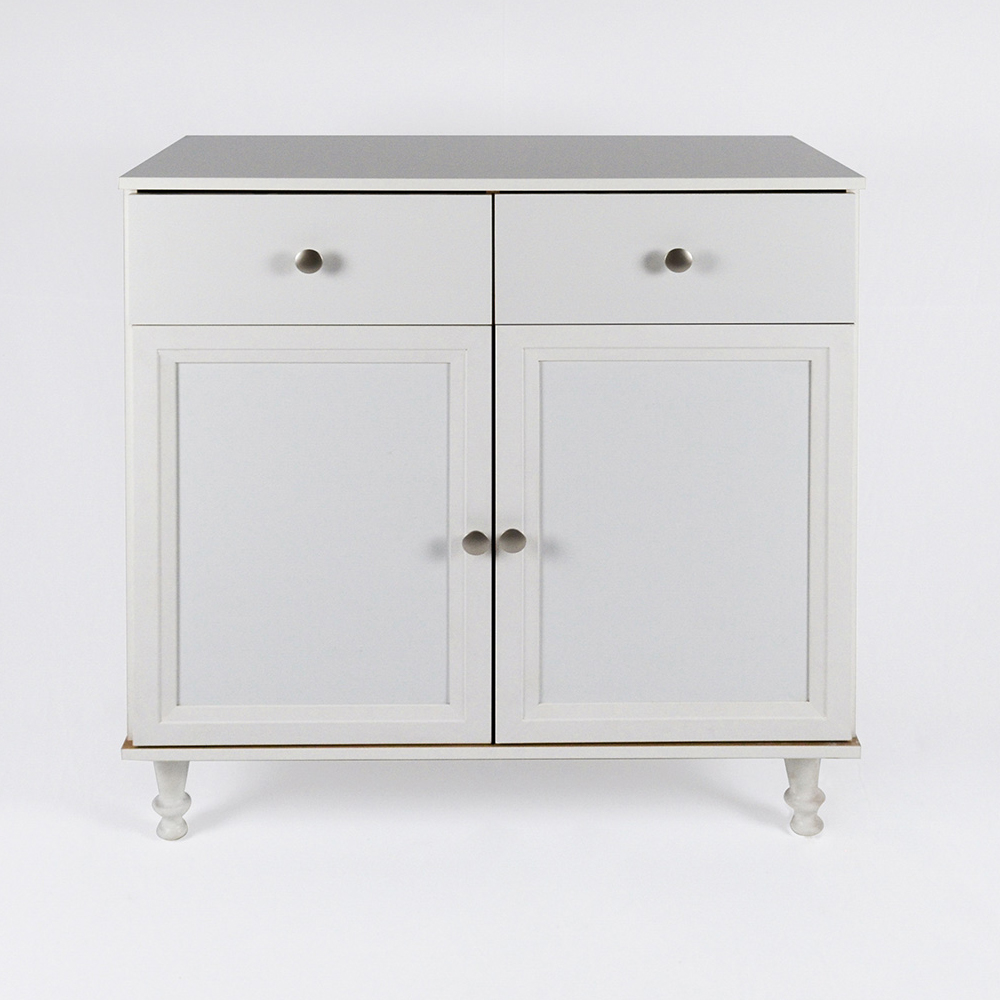 Aparador 2 Portas 2 Gavetas 80 cm R629 Branco Dtall