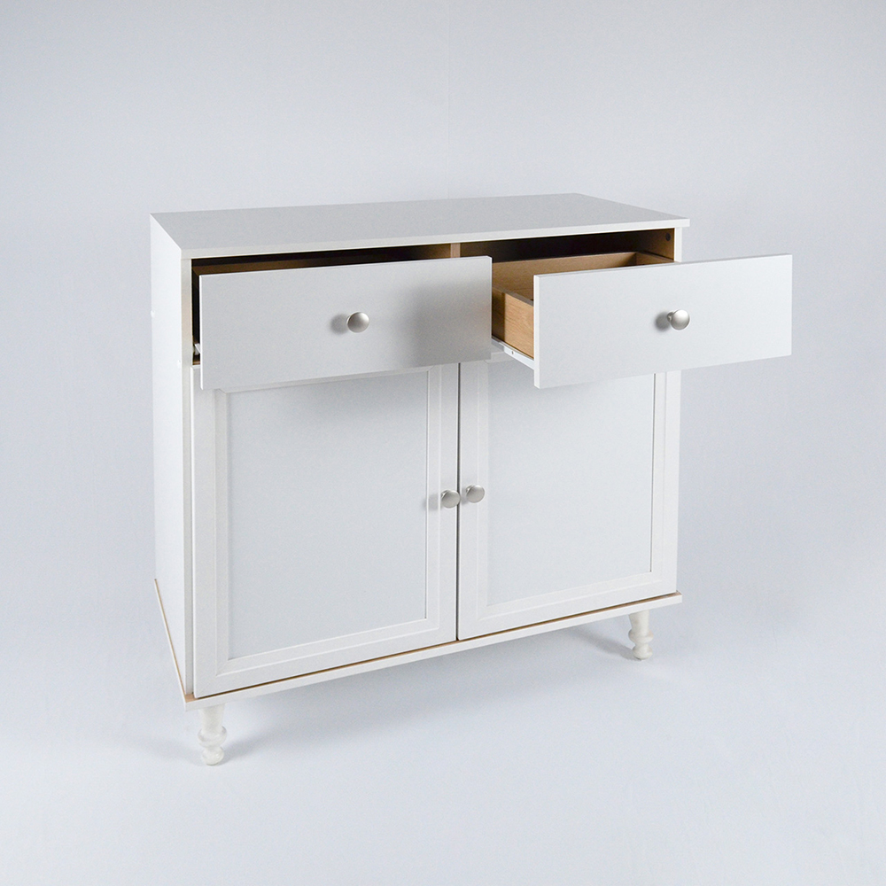 Aparador 2 Portas 2 Gavetas 80 cm R629 Branco Dtall