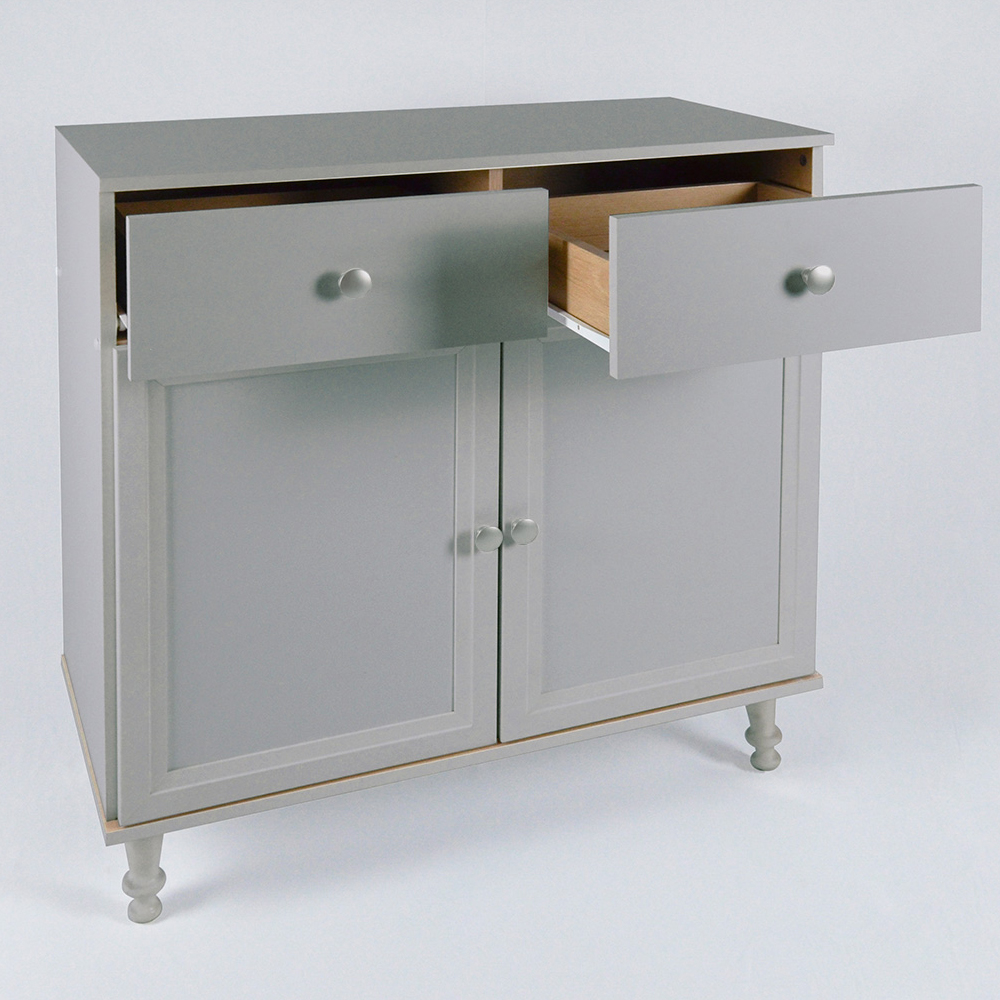 Aparador 2 Portas 2 Gavetas 80 cm R629 Cinza Dtall