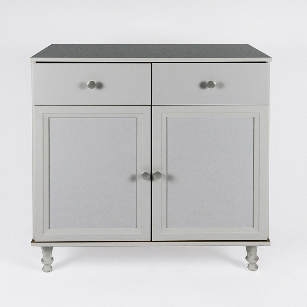Aparador 2 Portas 2 Gavetas 80 cm R629 Cinza Dtall