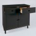 Aparador 2 Portas 2 Gavetas 80 cm R629 Preto Dtall